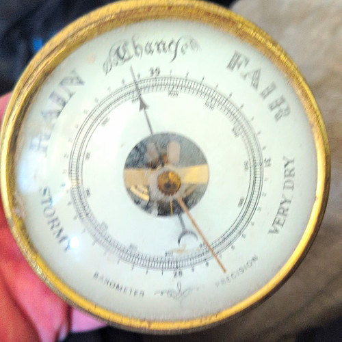 Round aneroid wall - aneroid, barometer