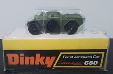 Dinky 680 Ferret Armoured Car. Military Vehicle. Excellent Original Box VGC