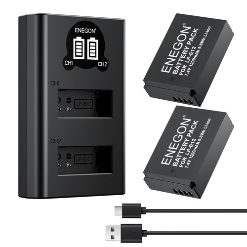 Enegon e12 battery and - lp-e12,