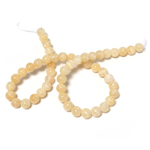 Yellow honey jade beads - yellow, plain