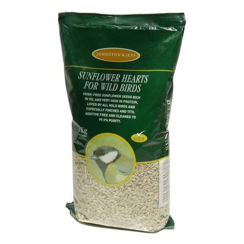 Sunflower hearts bird feed 1kg - feed,