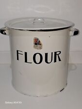 Vintage Enamel Flour Bin
