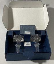 Set of 2 Marquis by Waterford Crystal Brookside Wine Bottle Stoppers in Box!