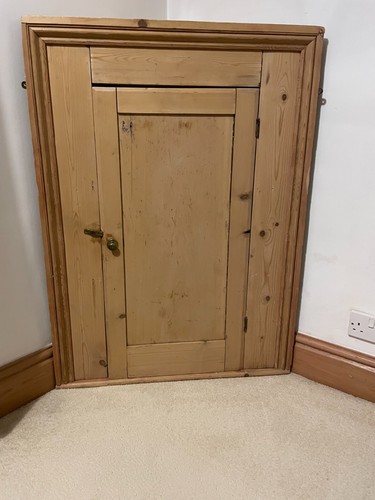 Antique pine corner cupboard