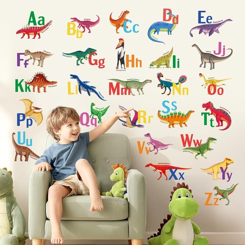 Dinosaur alphabet wall - dinosaur,