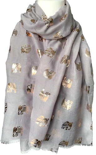 Elephant scarf grey - scarf, tone