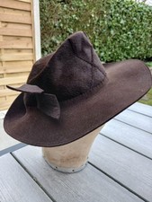 1940s Ladies Brown Felt Hat