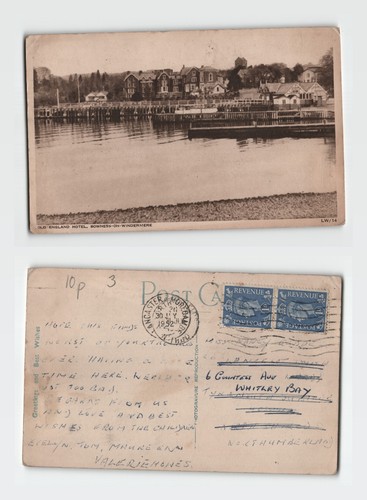 Postcard old england hotel - -,