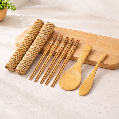 9pc bamboo sushi making - making, kit