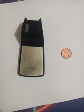 Philips Microphone Stand  Vintage Black Plastic Chrome Sticker Desktop Size