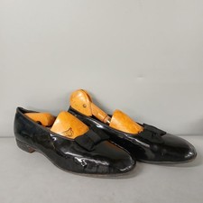 Trickers Bespoke Black Patent Leather Opera Pumps Mens UK 10 -CP