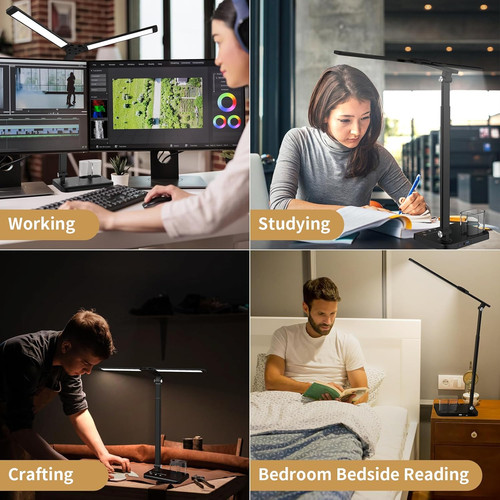 Led desk lamp with dual - desk,