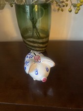 Hand Painted with Flowers Piggy Bank ARTHUR WOOD 5428 (1970s)