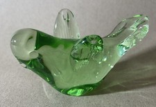 Vintage Green Art Glass Bird