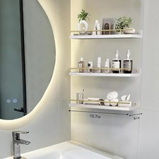 3X Shelves with Gold Metal