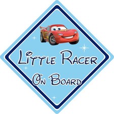 Little Racer On Board Car Sign