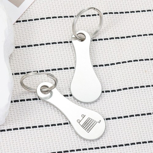 Trolley coin keyring - coin,
