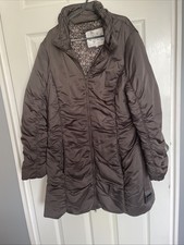 Ladies Padded Coat In Brown By