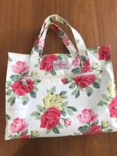 Cath Kidston used floral oilcloth bag large size zip top 