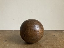 Antique Small Wooden Treen Game Ball Country House Barn Salvage