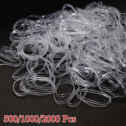 Clear rubber bands hair - clear,