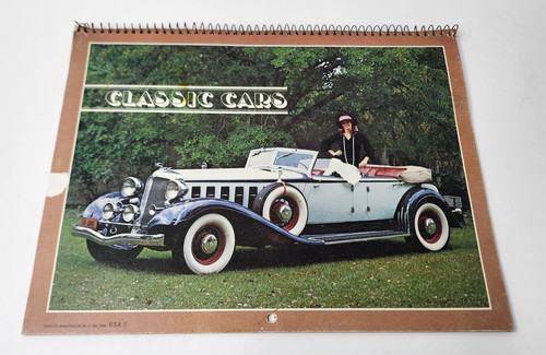 Vtg 1985 classic car calendar - vtg.,