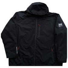 Helly Hanson Fleece Lined Hooded Sailing Jacket Black 2XL