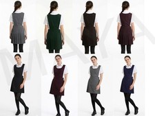 GIRLS PLAIN BIB PINAFORE