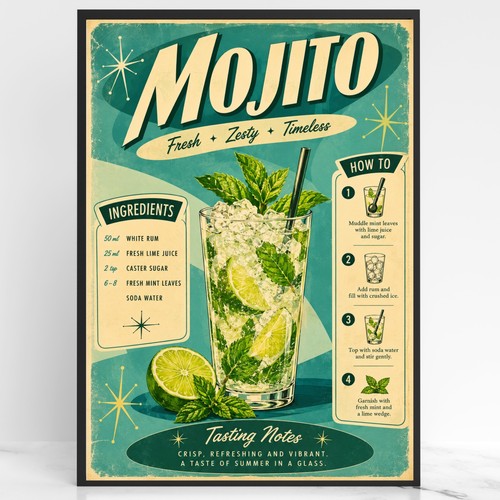 Mojito cocktail recipe - cocktail,
