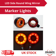 2x 24V Red & Amber Round LED