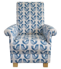 Adult Armchair Blue White