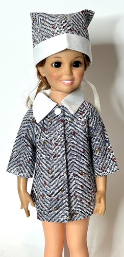 Blue tweed look dress hat - look,
