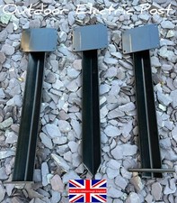 Black Outdoor Garden External Mains Plug Socket Installation Post Made in UK ZB