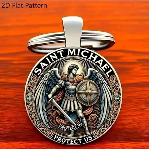 Saint michael keyring - michael,