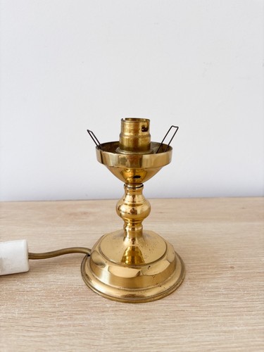 Small brass table lamp base - table,