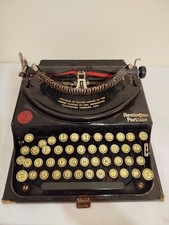 Antique 1920's Rare Remington Portable Typewriter In Black Case-Spare And Repair