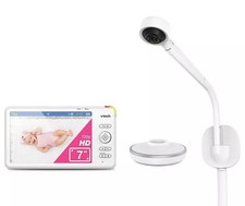 VTech Over Crib Baby Monitor 7 Inch 10x Zoom 2 Way Talk 1080p FHD White