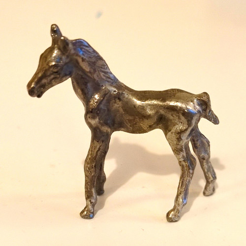 Pewter horse foal figurine - horse,