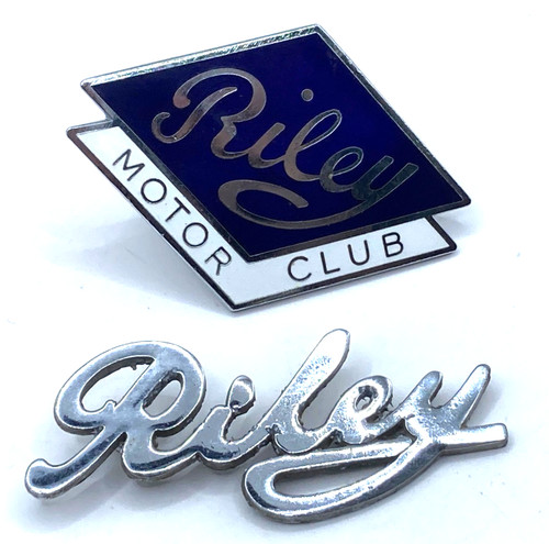 Vintage riley car badges one - vintage,