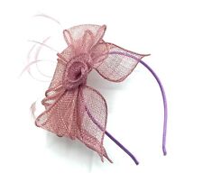 Ladies Lilac Purple Headband Aliceband Hat Fascinator Wedding Race Royal Ascot