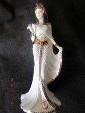 CLEOPATRA COALPORT FINE PORCELAIN FIGURINE WOOD PLINTH ORIGINAL CERTIFICATE MINT