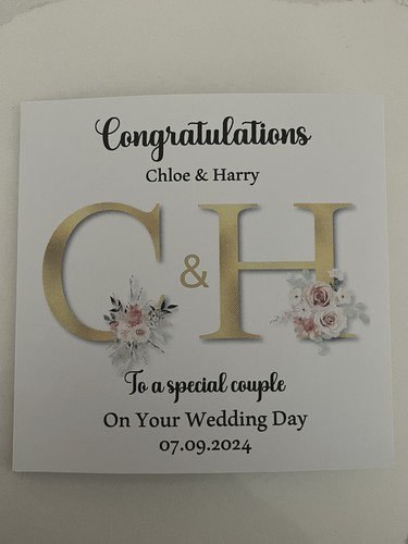 Personalised wedding card - personalised,