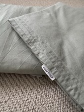 M&S x Fired Earth Weld Green In Size Double Bedding Set With X2 Pillowcases