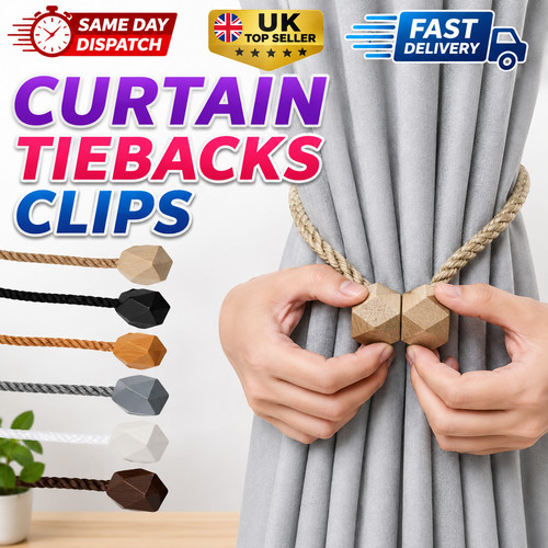 Curtain tie backs clips - 2x,