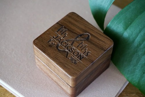 Personalised wooden ring - wooden, or