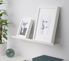 Ikea Malmbäck Shelf Display Picture Wall Shelf White Metal 24” 204.462.36