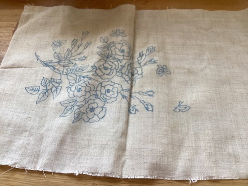 Vintage linen table - linen,