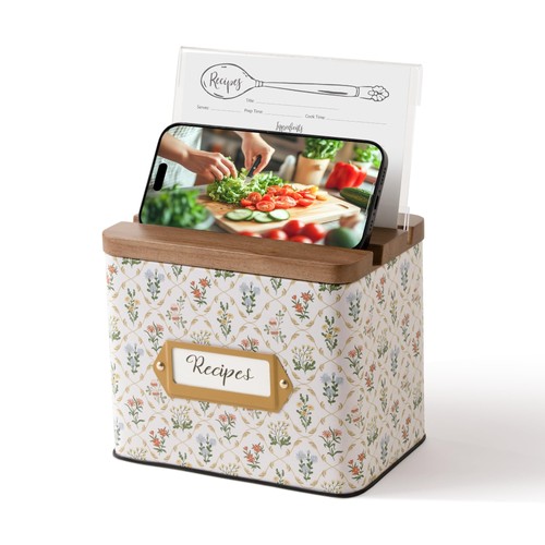 Recipe box with - box, 50