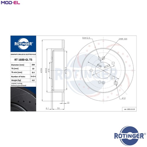 Brake disc 1600 - 2x, 1600-gl