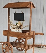 Wooden Plant Trolley Cart